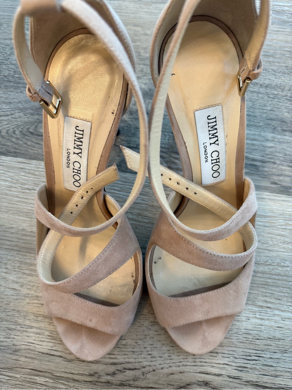 Suede Strappy Stiletto Sandals - Picture 2 of 7